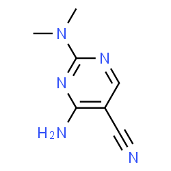 ChemSpider 2D Image | 4-amino-2-(dimethylamino)-5-pyrimidinecarbonitrile | C7H9N5
