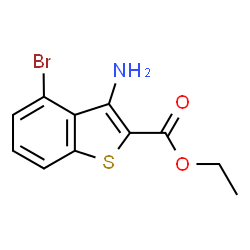 ChemSpider 2D Image | Ethyl 3-amino-4-bromo-1-benzothiophene-2-carboxylate | C11H10BrNO2S