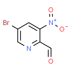 ChemSpider 2D Image | 5-Bromo-3-nitro-2-pyridinecarbaldehyde | C6H3BrN2O3
