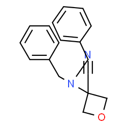 ChemSpider 2D Image | 3-(Dibenzylamino)-3-oxetanecarbonitrile | C18H18N2O