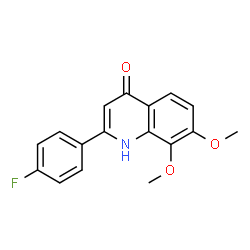 ChemSpider 2D Image | 2-(4-Fluorophenyl)-7,8-dimethoxy-4(1H)-quinolinone | C17H14FNO3