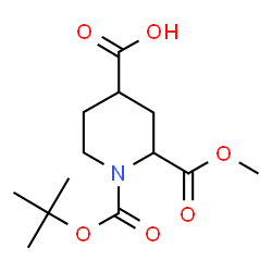ChemSpider 2D Image | 1-[(tert-Butoxy)carbonyl]-2-(methoxycarbonyl)piperidine-4-carboxylic acid | C13H21NO6