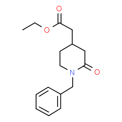 ChemSpider 2D Image | Ethyl (1-benzyl-2-oxo-4-piperidinyl)acetate | C16H21NO3