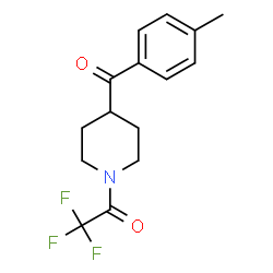 ChemSpider 2D Image | 2,2,2-Trifluoro-1-[4-(4-methylbenzoyl)-1-piperidinyl]ethanone | C15H16F3NO2