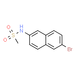 ChemSpider 2D Image | N-(6-Bromo-2-naphthyl)methanesulfonamide | C11H10BrNO2S