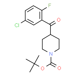 ChemSpider 2D Image | tert-Butyl 4-(5-chloro-2-fluorobenzoyl)piperidine-1-carboxylate | C17H21ClFNO3