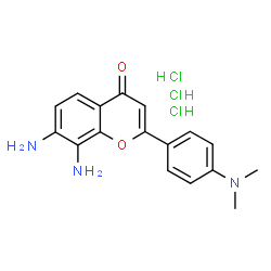 ChemSpider 2D Image | 7,8-Diamino-2-(4-(dimethylamino)phenyl)-4H-chromen-4-one trihydrochloride | C17H20Cl3N3O2