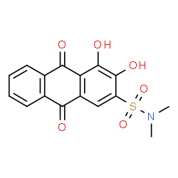 ChemSpider 2D Image | 3,4-Dihydroxy-N,N-dimethyl-9,10-dioxo-9,10-dihydro-2-anthracenesulfonamide | C16H13NO6S
