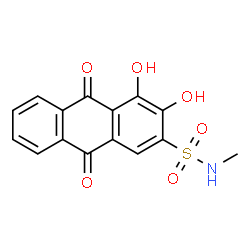 ChemSpider 2D Image | 3,4-Dihydroxy-N-methyl-9,10-dioxo-9,10-dihydro-2-anthracenesulfonamide | C15H11NO6S