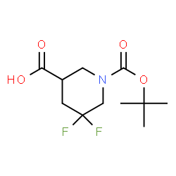ChemSpider 2D Image | 1-Boc-5,5-difluoro-3-piperidinecarboxylic acid | C11H17F2NO4