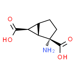 ChemSpider 2D Image | (1S,2S,6S)-2-Aminobicyclo[3.1.0]hexane-2,6-dicarboxylic acid | C8H11NO4