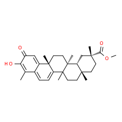 ChemSpider 2D Image | Methyl (2R,4aS,12bR,14aS,14bR)-10-hydroxy-2,4a,6a,9,12b,14a-hexamethyl-11-oxo-1,2,3,4,4a,5,6,6a,11,12b,13,14,14a,14b-tetradecahydro-2-picenecarboxylate | C30H40O4