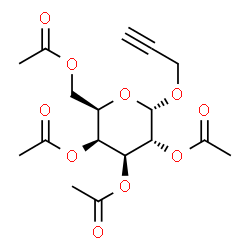ChemSpider 2D Image | 2-Propyn-1-yl 2,3,4,6-tetra-O-acetyl-alpha-D-galactopyranoside | C17H22O10