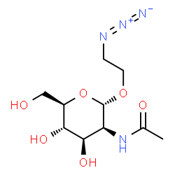 ChemSpider 2D Image | 2-Azidoethyl 2-acetamido-2-deoxy-alpha-D-mannopyranoside | C10H18N4O6