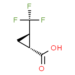 ChemSpider 2D Image | (1R,2R)-2-(Trifluoromethyl)cyclopropanecarboxylic acid | C5H5F3O2