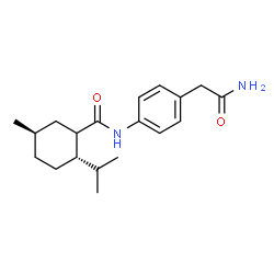 ChemSpider 2D Image | (2S,5R)-N-[4-(2-Amino-2-oxoethyl)phenyl]-2-isopropyl-5-methylcyclohexanecarboxamide | C19H28N2O2