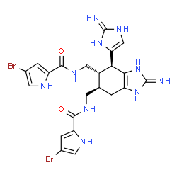 ChemSpider 2D Image | ent-Ageliferin | C22H24Br2N10O2