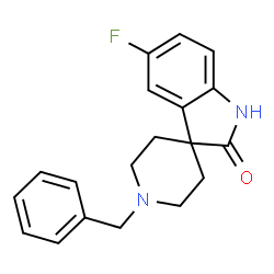 ChemSpider 2D Image | 1'-Benzyl-5-fluorospiro[indole-3,4'-piperidin]-2(1H)-one | C19H19FN2O