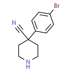 ChemSpider 2D Image | 4-(4-Bromophenyl)-4-piperidinecarbonitrile | C12H13BrN2