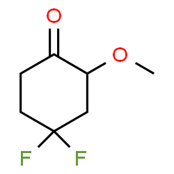 ChemSpider 2D Image | 4,4-Difluoro-2-methoxycyclohexanone | C7H10F2O2