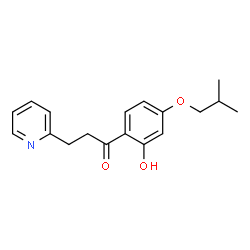 ChemSpider 2D Image | 1-(2-Hydroxy-4-isobutoxyphenyl)-3-(pyridin-2-yl)propan-1-one | C18H21NO3