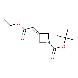 ChemSpider 2D Image | tert-Butyl 3-(2-ethoxy-2-oxoethylidene)azetidine-1-carboxylate | C12H19NO4
