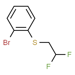 ChemSpider 2D Image | 1-Bromo-2-[(2,2-difluoroethyl)sulfanyl]benzene | C8H7BrF2S