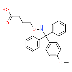 ChemSpider 2D Image | 4-({[(4-Methoxyphenyl)(diphenyl)methyl]amino}oxy)butanoic acid | C24H25NO4