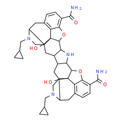 ChemSpider 2D Image | 11,33-Bis(cyclopropylmethyl)-2,7-dihydroxy-19,25-dioxa-11,22,33-triazaundecacyclo[24.9.1.1~8,14~.0~1,24~.0~2,32~.0~4,23~.0~5,21~.0~7,12~.0~8,20~.0~18,37~.0~30,36~]heptatriaconta-14(37),15,17,26(36),27
,29-hexaene-17,27-dicarboxamide | C42H49N5O6