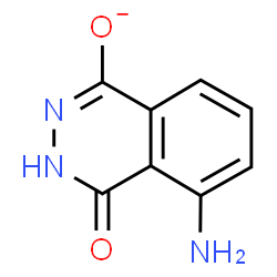 ChemSpider 2D Image | 5-Amino-4-oxo-3,4-dihydro-1-phthalazinolate | C8H6N3O2