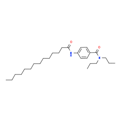 ChemSpider 2D Image | N,N-Dipropyl-4-(tetradecanoylamino)benzamide | C27H46N2O2