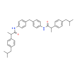 ChemSpider 2D Image | N,N'-(Methylenedi-4,1-phenylene)bis[2-(4-isobutylphenyl)propanamide] | C39H46N2O2