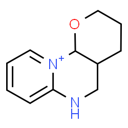 ChemSpider 2D Image | 3,4,4a,5,6,11a-Hexahydro-2H-pyrano[3,2-e]pyrido[1,2-a]pyrimidin-11-ium | C11H15N2O
