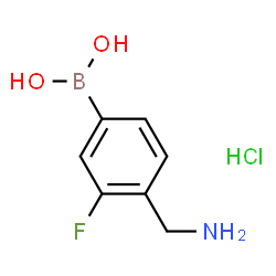 ChemSpider 2D Image | (4-(Aminomethyl)-3-fluorophenyl)boronic acid hydrochloride | C7H10BClFNO2