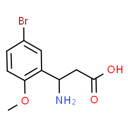 ChemSpider 2D Image | 3-Amino-3-(5-bromo-2-methoxyphenyl)propanoic acid | C10H12BrNO3