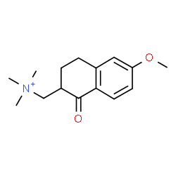 ChemSpider 2D Image | (6-Methoxy-1-oxo-1,2,3,4-tetrahydro-2-naphthalenyl)-N,N,N-trimethylmethanaminium | C15H22NO2
