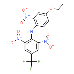 ChemSpider 2D Image | N-(4-Ethoxy-2-nitrophenyl)-2,6-dinitro-4-(trifluoromethyl)aniline | C15H11F3N4O7