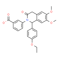 ChemSpider 2D Image | 3-[1-(4-Ethoxyphenyl)-6,7-dimethoxy-3-oxo-3,4-dihydro-2(1H)-isoquinolinyl]benzoate | C26H24NO6