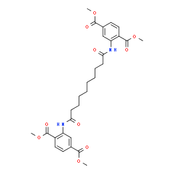 ChemSpider 2D Image | Tetramethyl 2,2'-[(1,10-dioxo-1,10-decanediyl)diimino]diterephthalate | C30H36N2O10