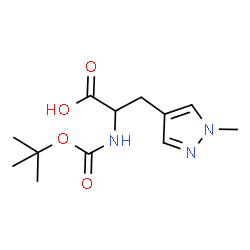 ChemSpider 2D Image | N-{[(2-Methyl-2-propanyl)oxy]carbonyl}-3-(1-methyl-1H-pyrazol-4-yl)alanine | C12H19N3O4