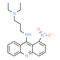ChemSpider 2D Image | N,N-Diethyl-N'-(1-nitro-9-acridinyl)-1,3-propanediamine | C20H24N4O2