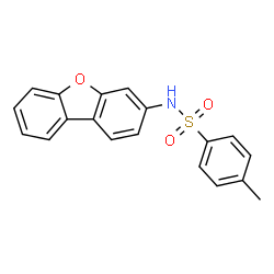 ChemSpider 2D Image | N-(Dibenzo[b,d]furan-3-yl)-4-methylbenzenesulfonamide | C19H15NO3S