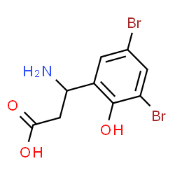 ChemSpider 2D Image | 3-Amino-3-(3,5-dibromo-2-hydroxyphenyl)propanoic acid | C9H9Br2NO3