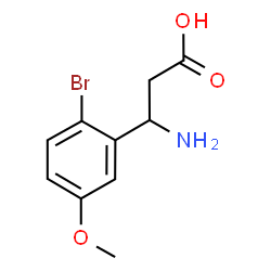 ChemSpider 2D Image | 3-Amino-3-(2-bromo-5-methoxyphenyl)propanoic acid | C10H12BrNO3