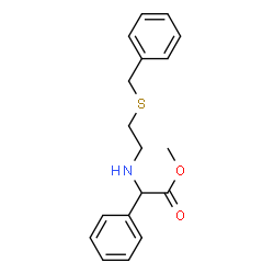 ChemSpider 2D Image | Methyl {[2-(benzylsulfanyl)ethyl]amino}(phenyl)acetate | C18H21NO2S