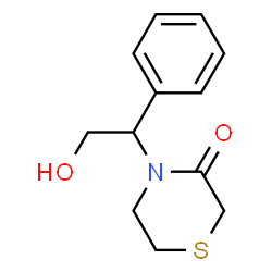 ChemSpider 2D Image | 4-(2-Hydroxy-1-phenylethyl)-3-thiomorpholinone | C12H15NO2S