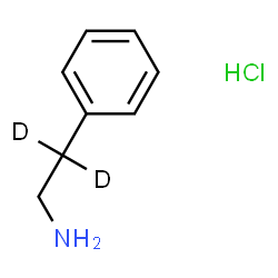 ChemSpider 2D Image | 2-Phenyl(2,2-~2~H_2_)ethanamine hydrochloride (1:1) | C8H10D2ClN