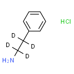 ChemSpider 2D Image | 2-Phenyl(~2~H_4_)ethanamine hydrochloride (1:1) | C8H8D4ClN