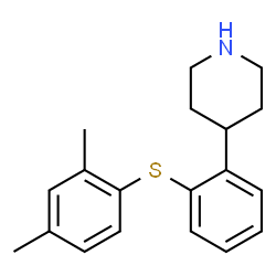 ChemSpider 2D Image | 4-[2-(2,4-dimethylphenyl)sulfanylphenyl]piperidine | C19H23NS