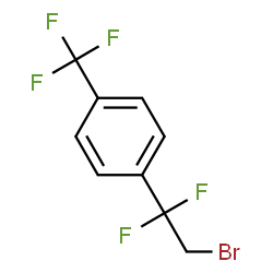 ChemSpider 2D Image | 1-(2-Bromo-1,1-difluoroethyl)-4-(trifluoromethyl)benzene | C9H6BrF5